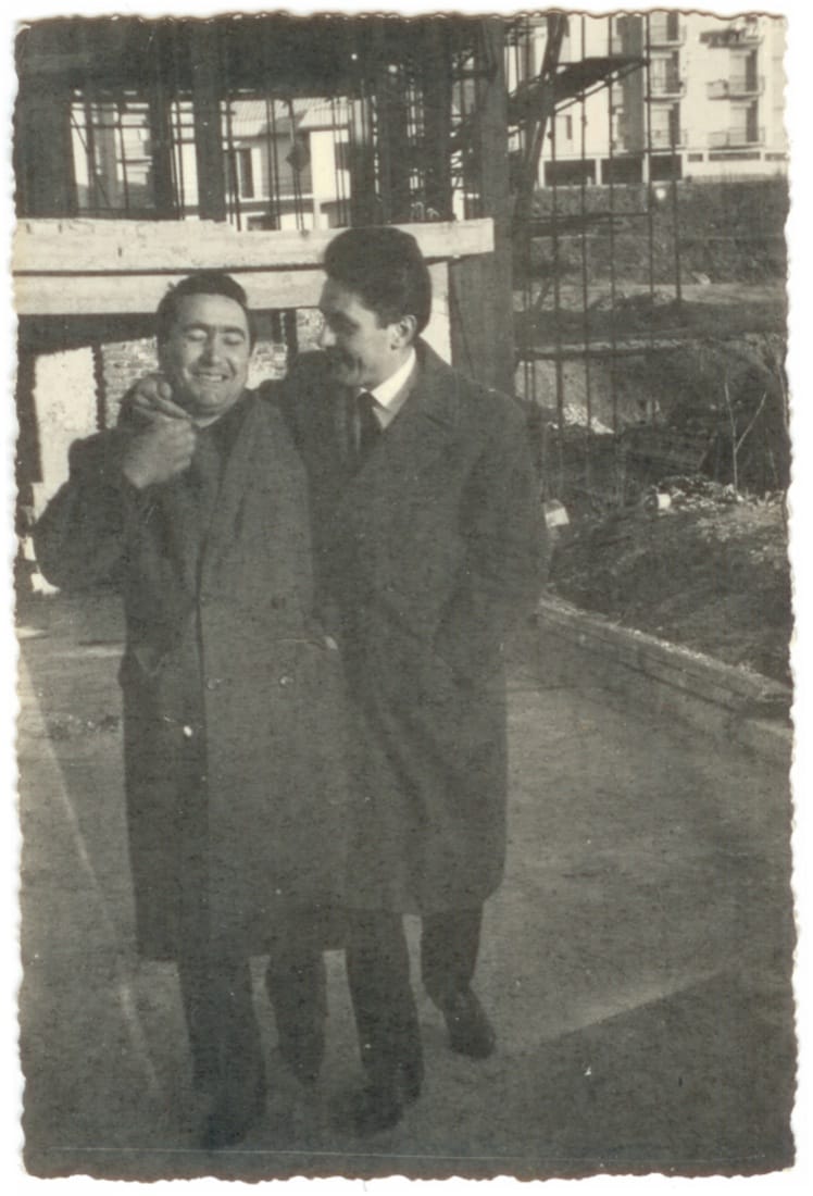 I fratelli Limonta in un cantiere nei primi anni dell'attività